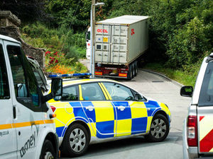 Supporting image for story: Video and pictures: Stuck lorry causes traffic problems in Ironbridge