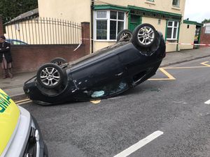 Supporting image for story: Driver escapes after car overturns in Walsall crash