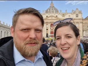 Two tourists in the Vatican