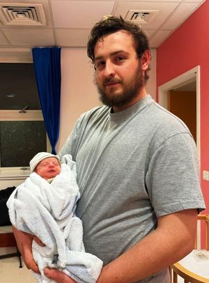 William with new arrival Brooklyn