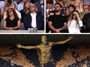 Supporting image for story: Diogo Jota's widow, parents and former teammates attend Molineux match as Wolves pay tribute to former player