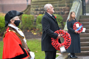 (from L-R) Mayor Claire Darke, council leader Ian Brookfield and Councillor Jasbinder Dehar