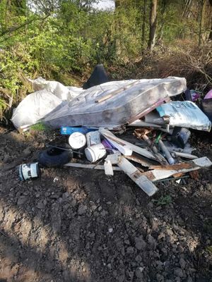 Rubbish dumped in Lichfield.