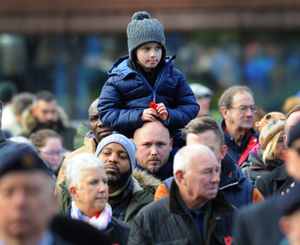 People both young and old gathered for the Wolverhampton Remembrance Sunday Service