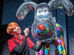 Emily Golden, creative lead of The Grand Appeal, with Gromit (Simon Boddy/The Grand Appeal/PA)