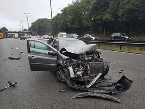 Supporting image for story: Rush hour gridlock on the M5 and M6 in the West Midlands after multi-vehicle crashes