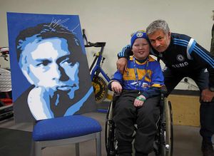 Lloyd meets Chelsea manager Jose Mourinho