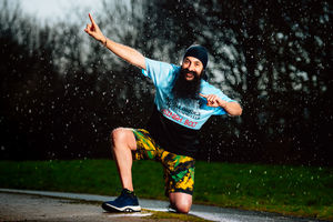 Barry, who runs as Usingh Bolt, will clock up over 1,000 miles on his runs