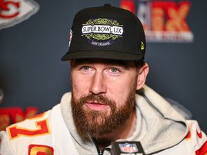 Supporting image for story: Travis Kelce still feels ‘giddy’ telling people about engagement to Taylor Swift
