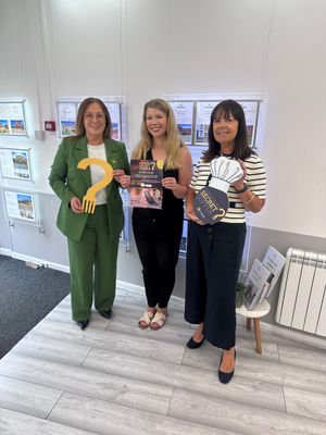 Patricia Baila and Judy Bourne from Monks with Steph Smith from Lingen Davies.