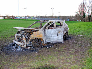 Supporting image for story: Club left with clean-up costs after car set alight on rugby pitch
