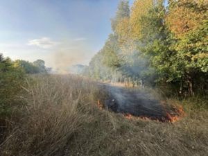 A picture of the grass fire at Sedgley Beacon last night (Tuesday)