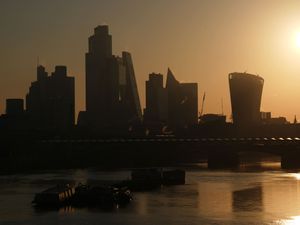 Sunrise over the City of London