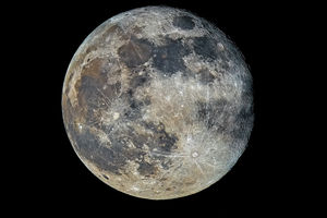 The supermoon image taken earlier this year during the first stage of lockdown