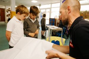 Pupils learned about the construction industry at the careers fair.