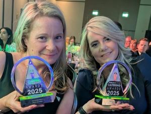 Shire Services does the double at Public Sector Catering Awards. Pictured are general manager Susan Vuli and area manager Lauren Moore. Photo: Shropshire Council