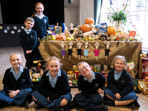Supporting image for story: School's harvest festival helps Oswestry food bank