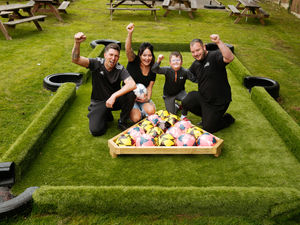 Supporting image for story: We went to try Shrewsbury pub's new outdoor 'pool football' craze - it's harder than it looks