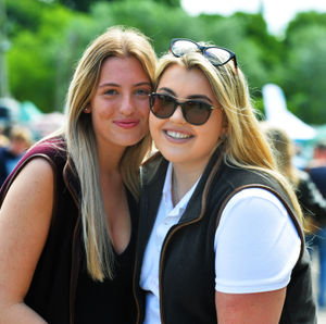 Enjoying the sun were Megan McLaughlin (left) and Abbi Randall, both of Shrewsbury