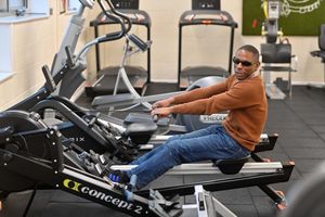 Darren Harris still keeps fit today at the Beacon Centre