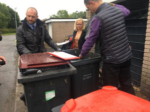 Supporting image for story: Bin inspectors looking through rubbish and handing out fines in Telford