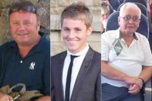 From left, Adrian Evans, Joel Richards and Patrick Evans