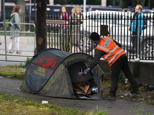 An asylum seeker's tent in Dublin