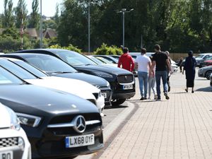 View of cars at a showroom