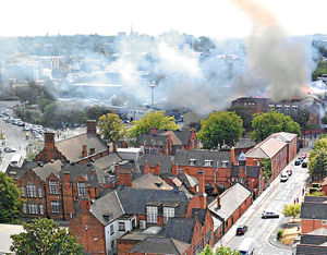 The fire at Jabez Cliff. Photo: Nadeem Mansha.  