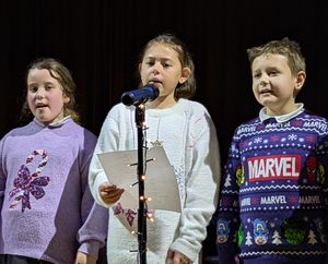 Emily Bunn Julia Talmacel and Alfred Pennington from Hadley Learning Community primary.