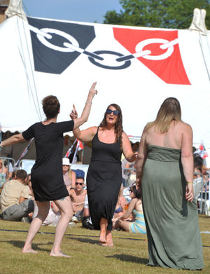 People enjoying the Ibiza Proms, at Himley Hall and Park