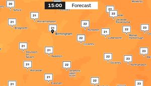Met Office West Midlands weather map May 31 2025.