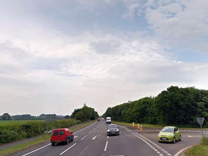 Supporting image for story: Casualty suffers leg injuries in lorry and motorbike crash near Newport