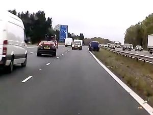 Supporting image for story: Three killed after caravan towed wrong way on M40 causes multi-crash