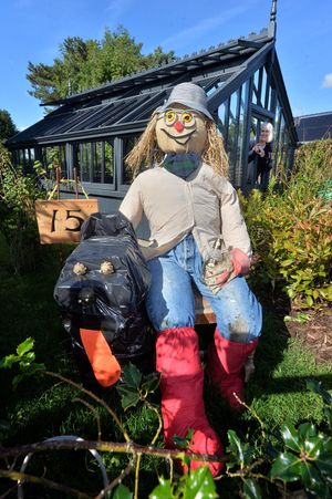 Andy the scarecrow and his dog