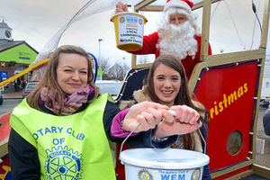 Supporting image for story: Santa spreads festive joy