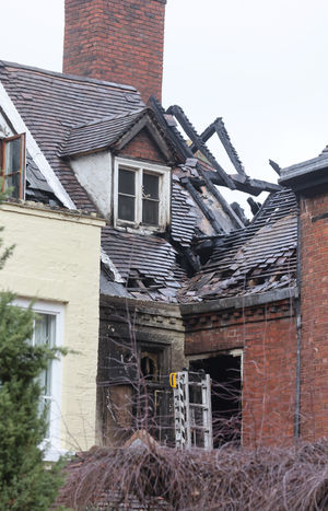 The fire scene in Shrewsbury.
Picture by Phil Blagg Photography.