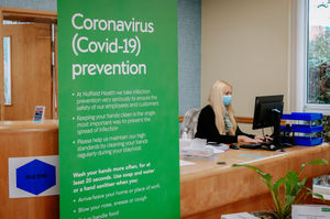 The outpatients reception area