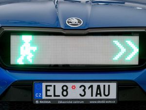 Supporting image for story: Skoda develops a car grille that can tell pedestrians when to safely cross a road