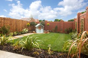 The garden of a David Wilson Homes property in Shropshire