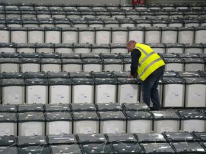 Ballot boxes being sealed before the General Election in Ireland