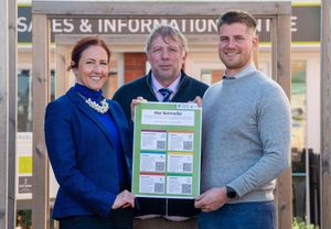 Lucy Goulbourn, Adrian Evans and Matt Creed with the support networks available at Barratt Homes