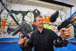Supporting image for story: Watch: Cradley Heath Creative held a Paintball by Numbers event