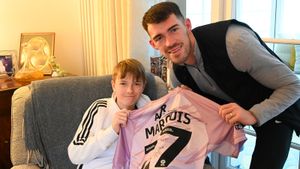 John with Elliot - who is on the mend - on Thursday