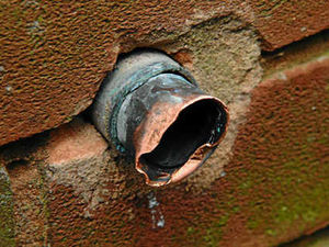 Supporting image for story: House filled up with gas after copper pipe stolen