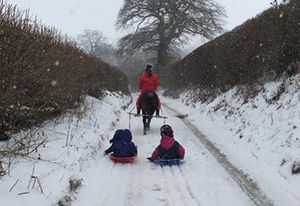 Hitching a lift. Photo: Jane Muddiman