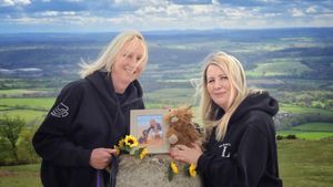Leanne Vaughan, right, is walking the Wrekin 20 times in memory of her daughter, Lily-May