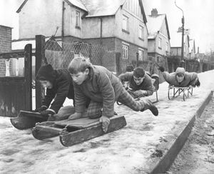 Supporting image for story: 'Will the Bus Bill deliver real change for Shropshire?' - Your Letters and a snow day throwback picture of Bridgnorth kids in 1964
