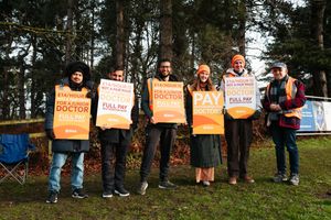Junior doctors on the picket line at Princess Royal Hospital in Telford.