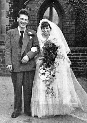 The couple on their wedding day in Willenhall in 1954.